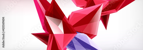 Vector 3d triangles and pyramids abstract background for business or technology presentations, internet posters or web brochure covers