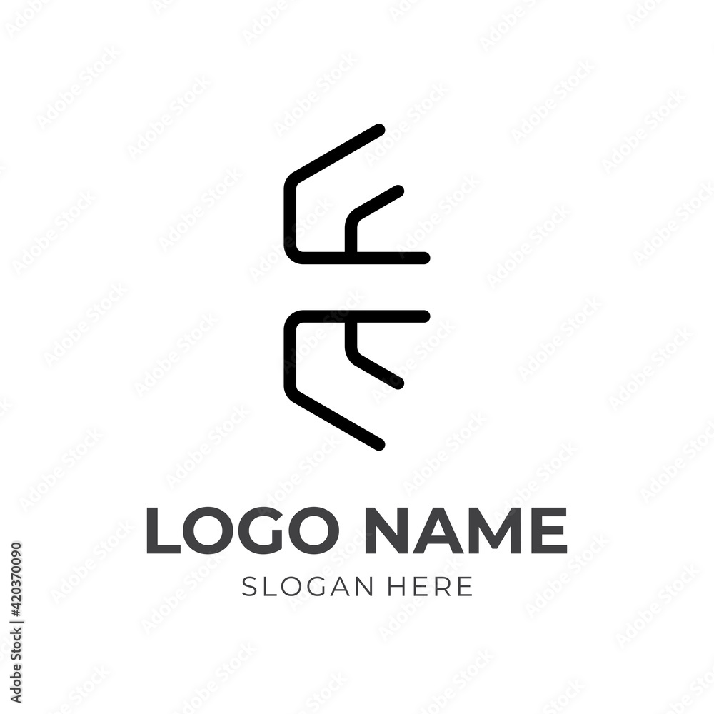 modern letter E logo design with flat black color style modern letter E logo design with flat black color style
