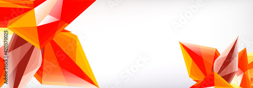 Vector 3d triangles and pyramids abstract background for business or technology presentations, internet posters or web brochure covers