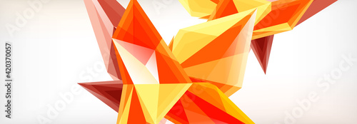 Vector 3d triangles and pyramids abstract background for business or technology presentations, internet posters or web brochure covers