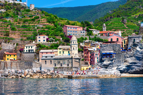 Cityscape of Vernazza, Liguria, Cinque terre, Italy