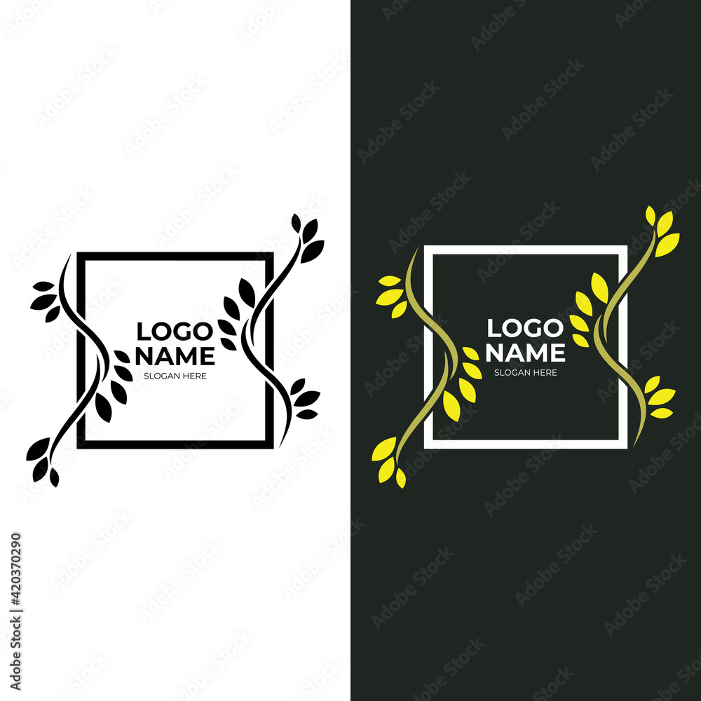 luxury flower logo template with flat black and gold color style luxury flower logo template with flat black and gold color style