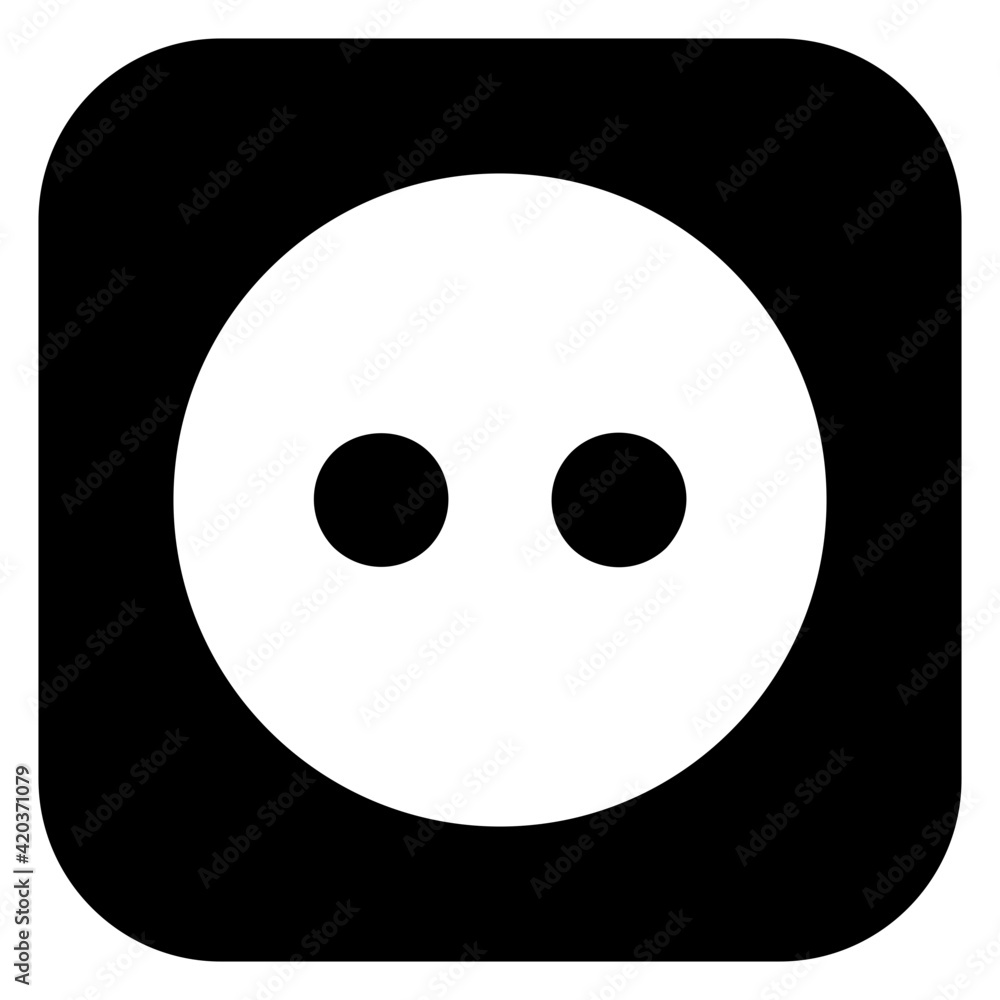 An icon design of receptacle in glyph style
An icon design of receptacle in glyph style