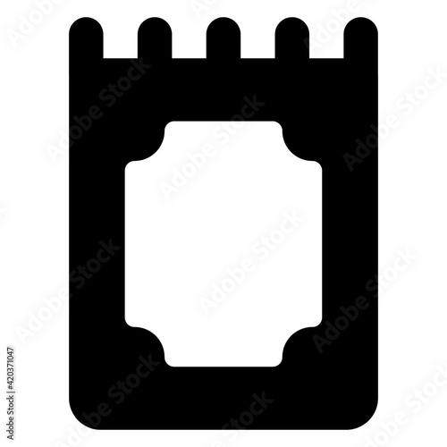 
A prayer mat icon in filled design 

