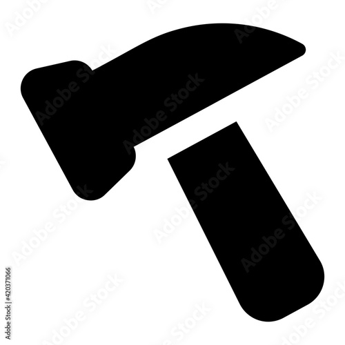 
A hand tool icon in solid design, trendy style of sledge hammer 

