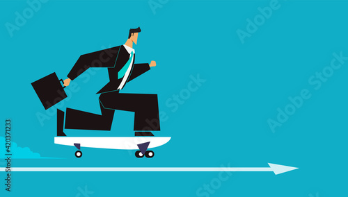 Businessman is surfing vector