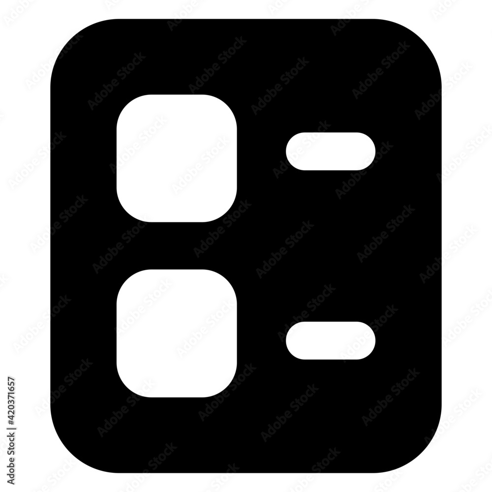 Glyph icon of checklist, bullets on paper
Glyph icon of checklist, bullets on paper
