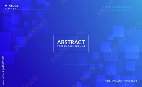 Abstract blue shapes Background 3D Paper Art Style For Cover Design, Book Design, Poster, Flyer, Banner,  webinar, Website Backgrounds or Advertising