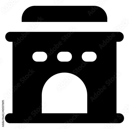 
Trendy unique icon of historic gate in glyph style 

