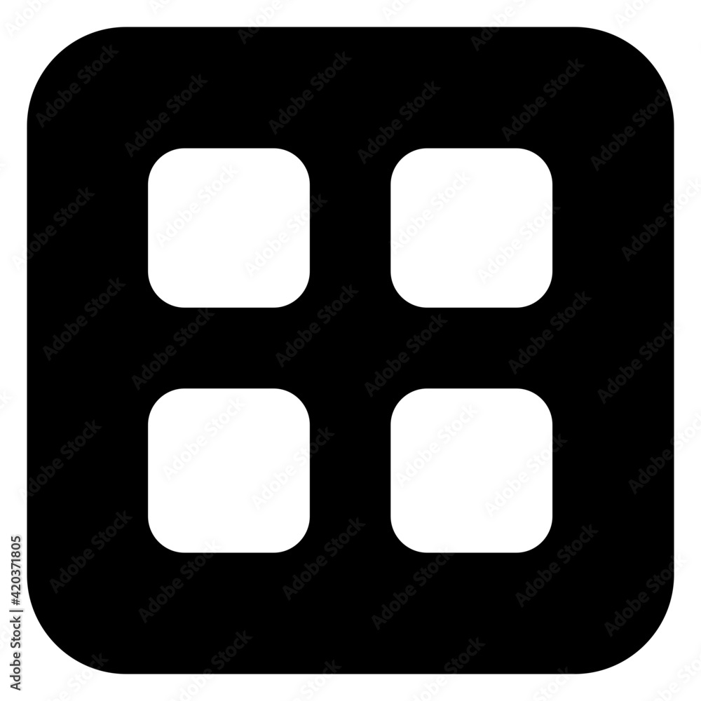 Editable solid design of grid view icon
Editable solid design of grid view icon