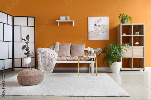 Modern interior of living room