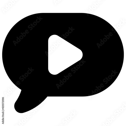 
Conceptual filled design of video chat icon

