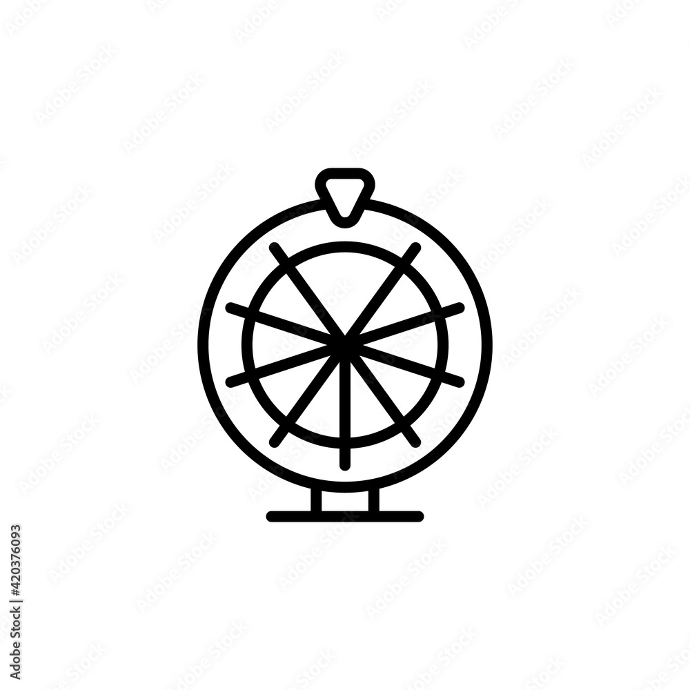 Big Six Wheel icon in vector. Logotype