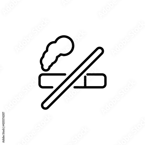 No Smoking icon in vector. Logotype