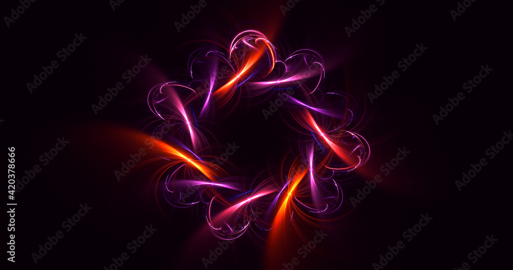 Obraz premium 3D rendering abstract round light background