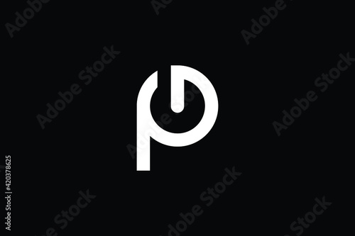 PG logo letter design on luxury background. GP logo monogram initials letter concept. PG icon logo design. GP elegant and Professional letter icon design on black background. P G GP PG