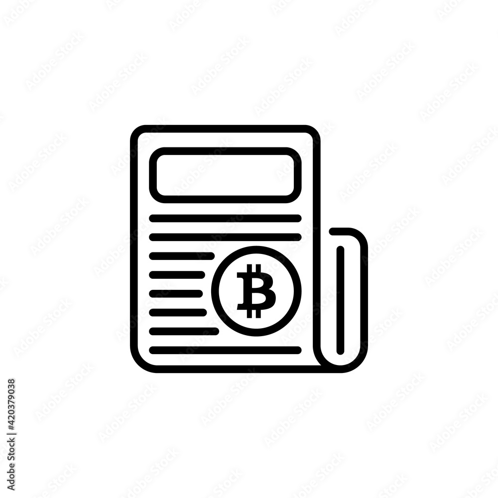 Crypto News icon in vector. Logotype