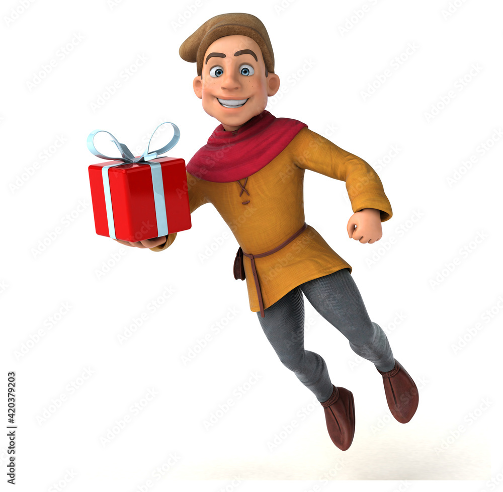 3D Illustration of a medieval historical character 3D Illustration of a medieval historical character