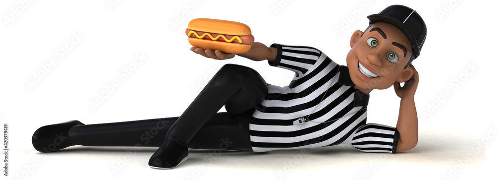 Fun 3D Illustration of an american Referee Fun 3D Illustration of an american Referee