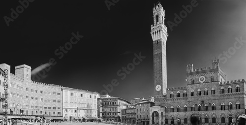 View of  famous Siena main square