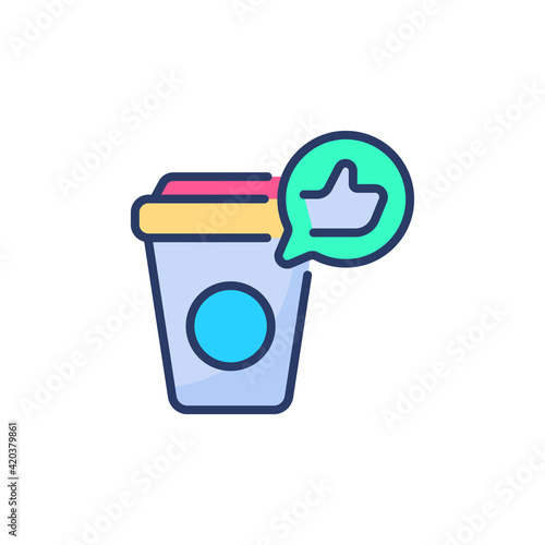 Like Coffee icon in vector. Logotype