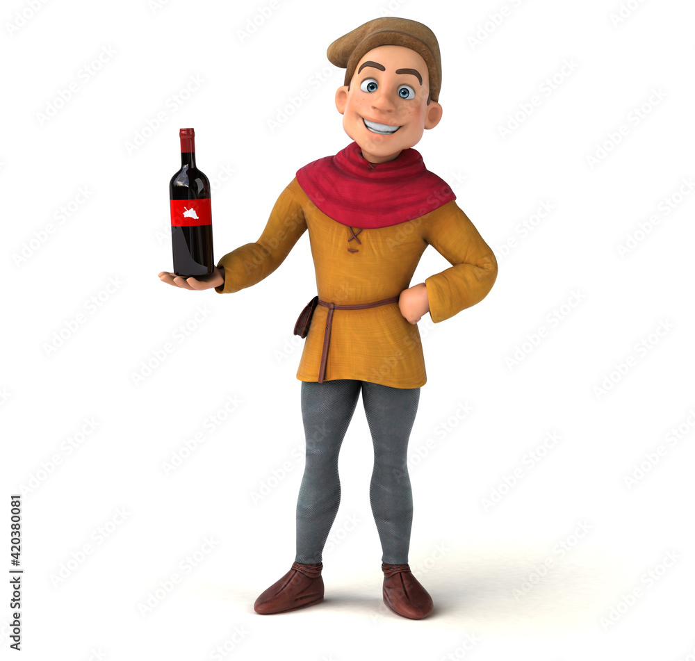 3D Illustration of a medieval historical character 3D Illustration of a medieval historical character