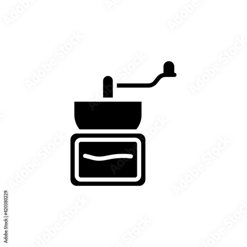 Coffee Mill icon in vector. Logotype