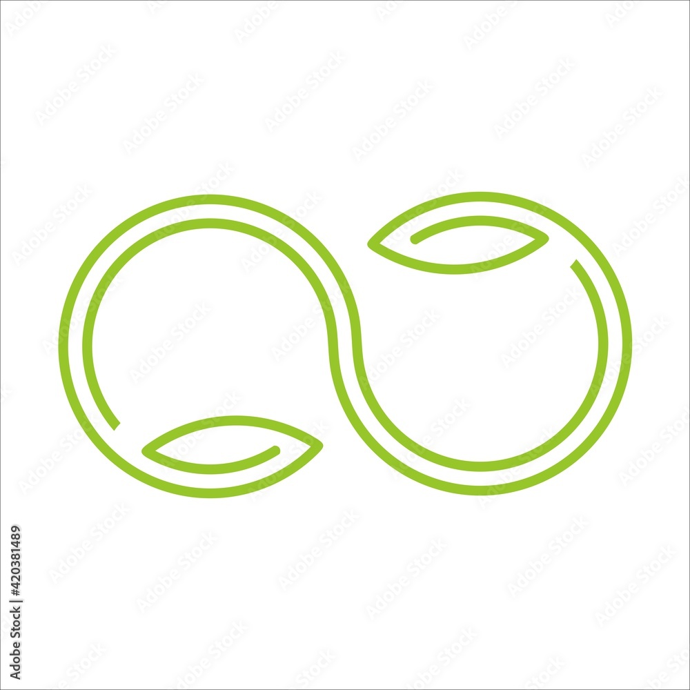 green infinity logo design vector template green infinity logo design vector template