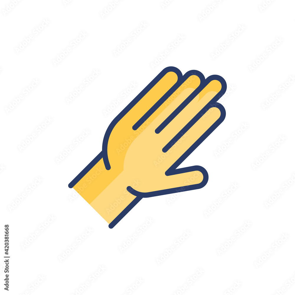 Cleaning hand icon in vector. Logotype