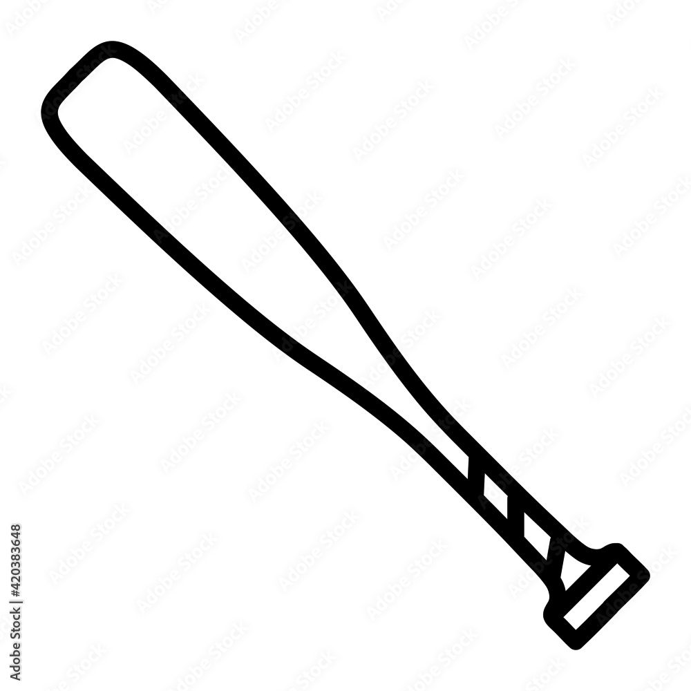 Baseball bat vector icon. Sports marketing design bat illustration Baseball bat vector icon. Sports marketing design bat illustration