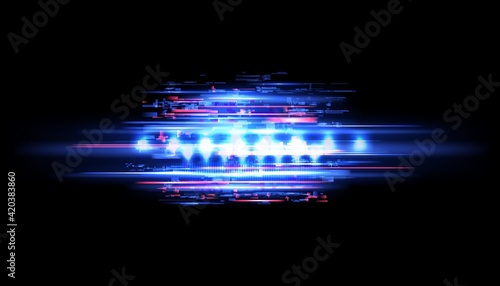 Glitch effect ufo abstract glitched distortion