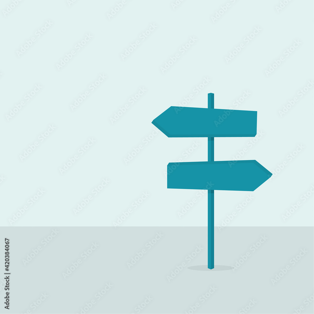 Vector background with signpost Vector background with signpost
