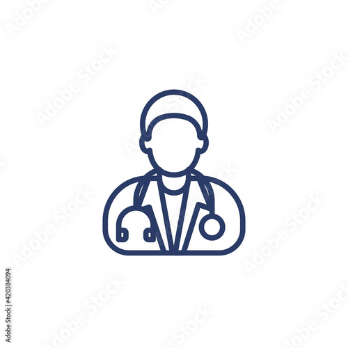 Doctor icon in vector. Logotype