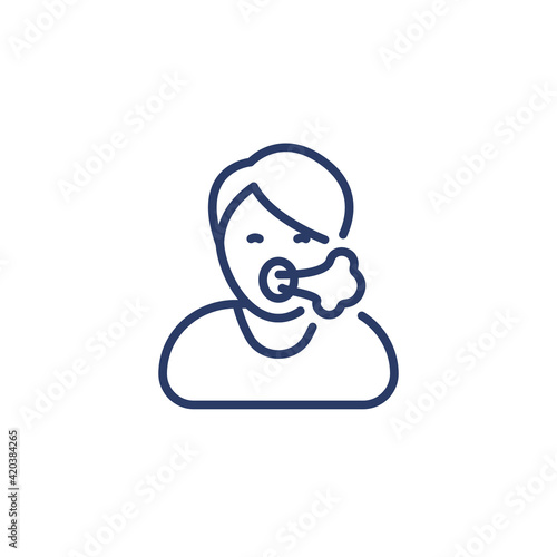 Asthma icon in vector. Logotype