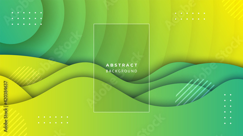 business wavy papercut abstract background. vector illustration for web	
