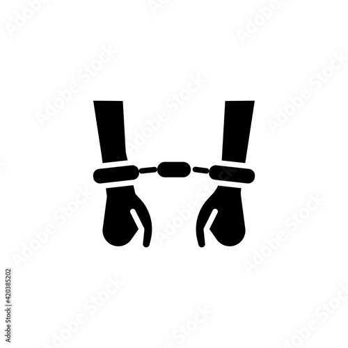 Arrested icon in vector. Logotype