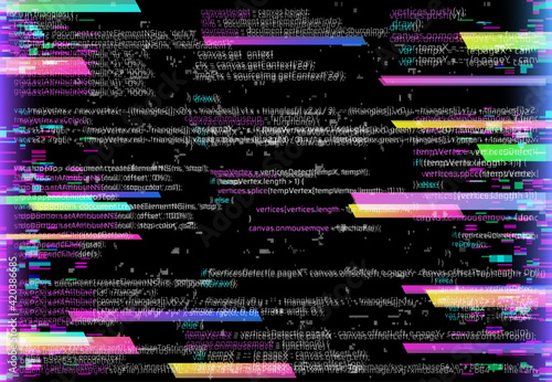 Computer glitch, program bug or error background photo