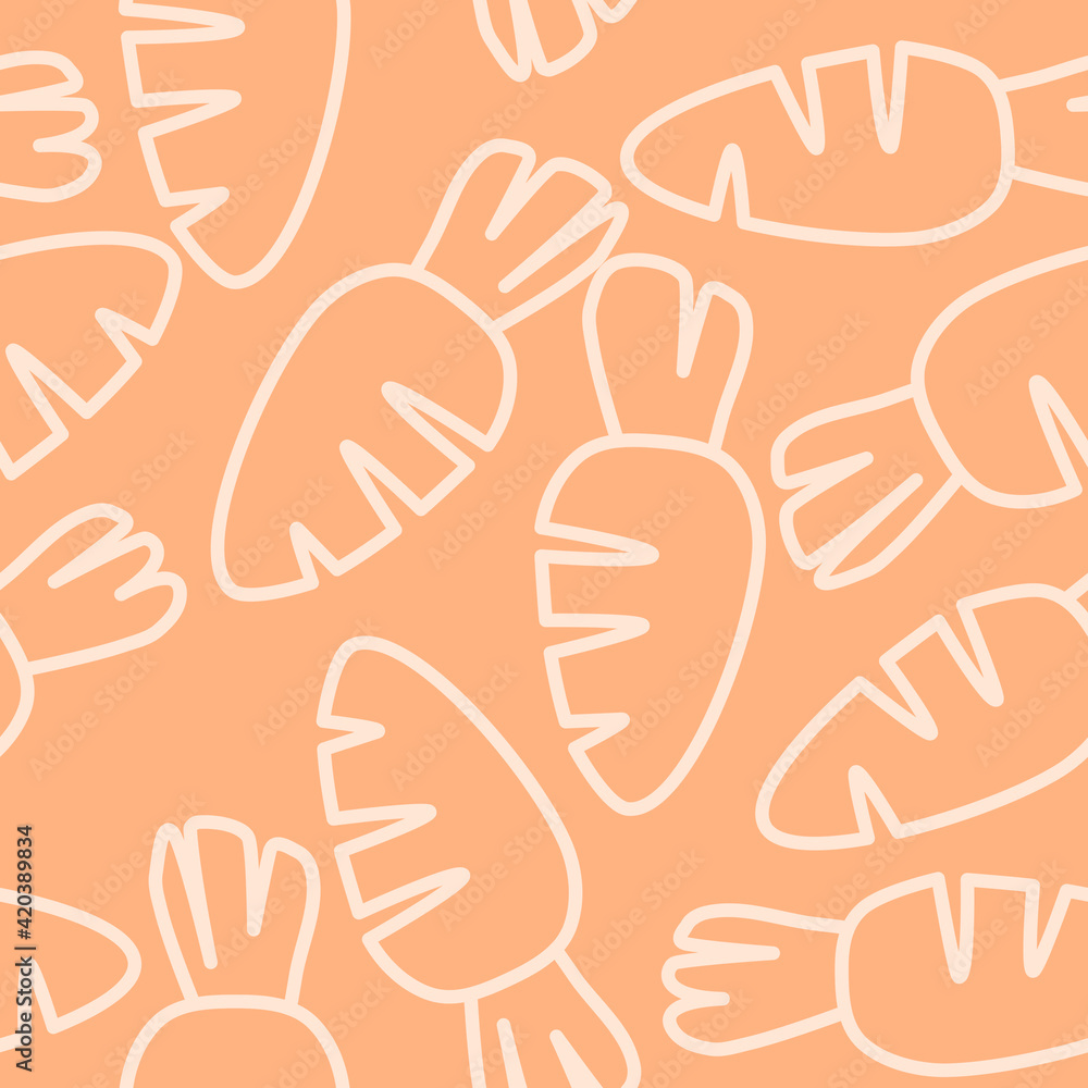 Obraz premium Easter seamless pattern - carrot