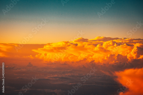 Cloudscape sunshine time in the sky