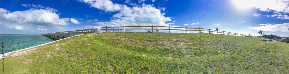 Overseas highway to the Keys as seen from Veterans Memorial Park