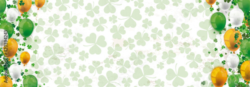 Header Shamrocks Balloons Irish St. Patricks