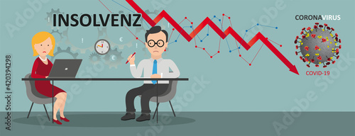 Insolvenz eines Unternehmens wegen der Coronapandemie