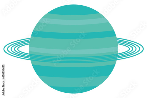 天王星のイラスト　太陽系惑星