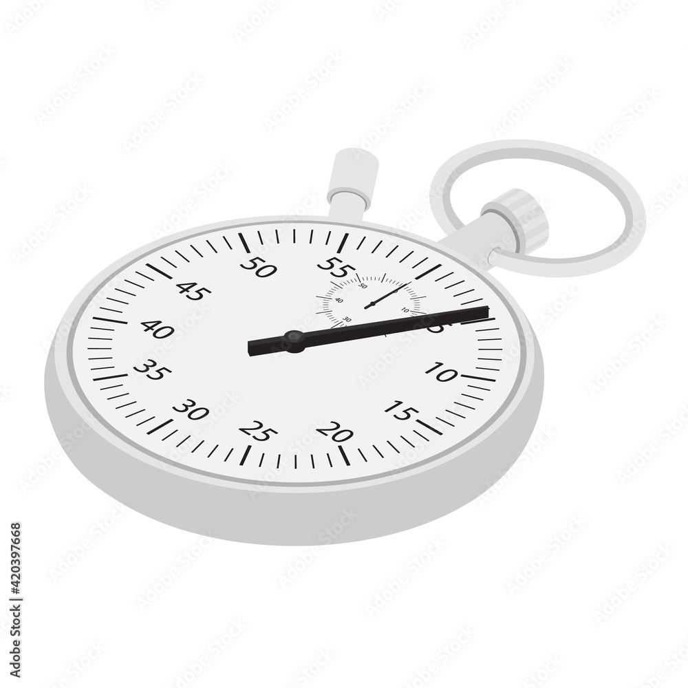 Stopwatch vector icon isometric view. Stopwatch vector icon isometric view.