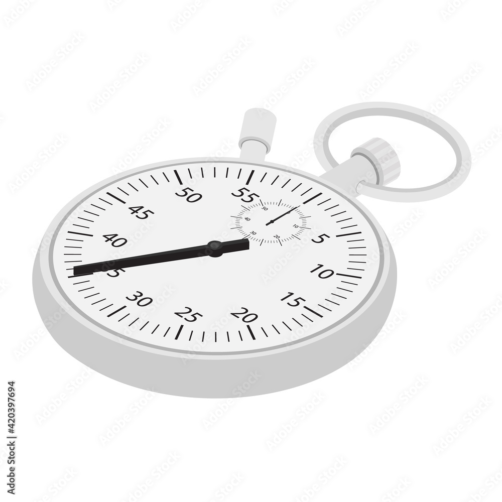 Stopwatch vector icon isometric view. Stopwatch vector icon isometric view.