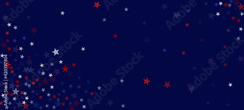 National American Stars Vector Background. USA Veteran's Independence President's Memorial 4th of July Labor 11th of November Day
