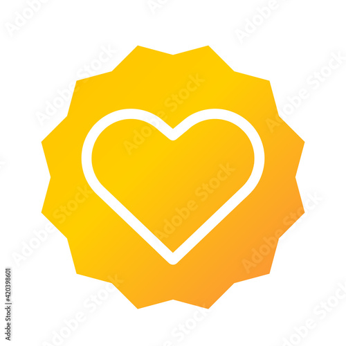 love icon. love illustration. Flat vector icon. can use for, icon design element, ui, web, mobile app.