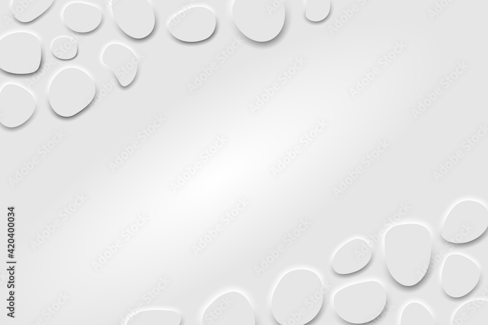 Vector white background with decorative elements in neomorphism style with copy space for text. Vector white background with decorative elements in neomorphism style with copy space for text.