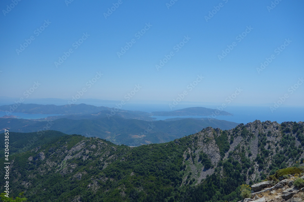 Aerial view from Monte Capanne mountain