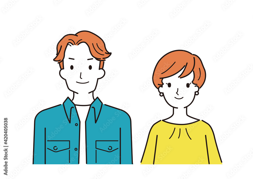 若い夫婦のイラスト
